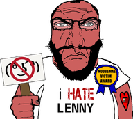 angry award glasses holding_sign lenny_face lenny_haters_arent_white no_symbol noob rage_quit red_skin slop subvariant:science_lover variant:markiplier_soyjak // 950x847 // 76.8KB