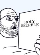 beer bible book double_chin fat glasses hand holding_book holding_object holy_beerble open_mouth soyjak stubble template text transparent_background variant:book_soyjak // 700x971 // 43.9KB