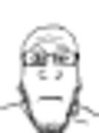 closed_mouth front_facing glasses neutral small soyjak stubble subvariant:neutralplier tiny variant:markiplier_soyjak // 30x40 // 1.8KB