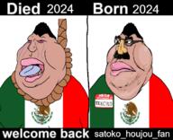 2024 2soyjaks ack cactus closed_mouth crying eagle flag flag:mexico marx_glasses meme mexichud_(user) mexico mustache obese open_mouth rope satoko_houjou(namefag) snake soyjak teeth tongue variant:meximutt yellow_teeth // 716x580 // 205.5KB