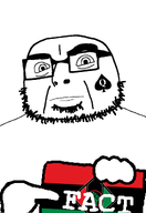 fact fist flag:pan-african glasses holding_sign olgol_(spadedfaggot) queen_of_spades raised_fist_(symbol) series:countryaryan_gem! spade variant:cobson // 775x1127 // 144.3KB