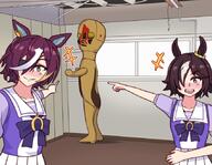 animal_ears anime costume horse indoors meta:nas pointing soy_parody uma_musume uniform variant:two_pointing_soyjaks video_game window // 850x661 // 86.5KB