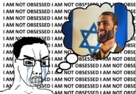 bloodshot_eyes closed_mouth clothes crying flag gigachad glasses hair i_am_not_obsessed irl israel soyjak star star_of_david thought_bubble variant:chudjak // 935x647 // 500.5KB
