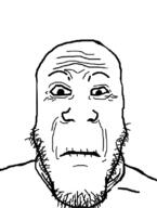 closed_mouth neutral old soyjak stubble subvariant:neutralplier variant:markiplier_soyjak wrinkles // 600x797 // 135.4KB