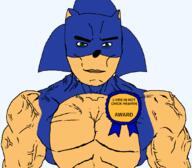 award blue buff ear green_eyes sega sonic sonic_(series) sonic_the_hedgehog subvariant:chudjak_front subvariant:muscular_chud transparent_background variant:chudjak video_game white_skin // 1059x929 // 58.4KB