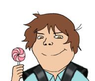 anime backpack brown_eyes brown_hair child_emperor closed_mouth clothes hair hand holding_lollipop holding_object lollipop one_punch_man shota smile soyjak subvariant:shoyta variant:gapejak white_skin // 1012x861 // 54.6KB