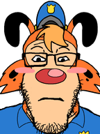 beard blush bobcat bonkers bonkers_d._bobcat cartoon closed_mouth clothes disney ear glasses hat looking_at_you nose police variant:markiplier_soyjak white_background // 600x800 // 152.0KB