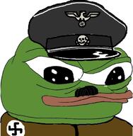 adolf_hitler amphibian frog green_skin hitler_mustache moustache nas:pepe nazi_germany nazism pepe_the_frog subnas:apu // 662x675 // 195.5KB