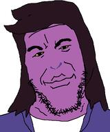 brown_hair deltarune dinosaur female jeffrey_epstein purple_jacket purple_skin susie_(deltarune) variant:epsteinjak yellow_sclera // 430x516 // 6.7KB