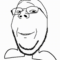 animated ext=gif feet_showing foot glasses looking_at_you nose smile stubble subvariant:wholesome_soyjak variant:gapejak walking wrinkles // 1080x1242 // 586.1KB