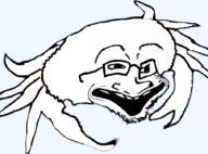 animal claws crab deformed glasses leg open_mouth sea series:animaljaks soyjak stubble variant:soyak // 910x671 // 294.5KB