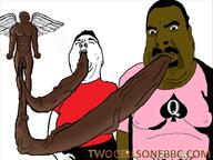 2_girls_1_cup 3soyjaks artist:romanian_schizo bbc blowjob brown_eyes brown_skin buff closed_mouth fat glasses hair meta:pornographic_content nikocado_avocado nsfw orlin penis queen_of_spades smug soyjak spade stubble text variant:cadojak variant:cobson variant:reaction_soyjak variant:soyak white_skin wing // 1614x1209 // 612.0KB