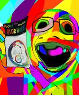 arm deformed glasses hand holding_object open_mouth soyjak stubble subvariant:jew_lover text trend:colorjak // 640x765 // 406.4KB