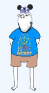 arm closed_mouth clothes disney full_body glasses good_boy hat leg mickey_mouse shorts smile soyjak star_wars stubble tshirt variant:gapejak // 580x1100 // 86.0KB