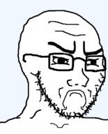 angry closed_mouth soyjak squinting stubble thick_eyebrows variant:soyak // 644x800 // 13.7KB