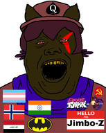 batman brown_skin clothes communism friday_night_funkin' hat hybrid india iraq jimbo_(namefag) meta:namefags name_tag norway oneshot open_mouth queen_of_spades rotten_teeth transgender_flag variant:alicia warrior-z_(user) yellow_sclera // 828x1039 // 179.6KB