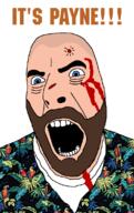 angry bald beard blood blue_eyes brown_hair hawaiian_shirt max_payne max_payne_3 meta:tagme mouth_open open_mouth stubble text variant:cobson video_game // 721x1142 // 506.9KB