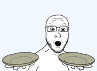 arm glasses hand holding_object holding_plate open_mouth plate soyjak stubble template variant:platejak // 1840x1350 // 50.3KB