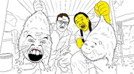 Andrew_Fraser chinksectoid fur glasses holding_animal open_mouth outline rat variant:feraljak yellow_skin youtube_thumbnail // 2752x1540 // 2.1MB