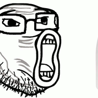 animated bottle ear glasses hybrid open_mouth rage_comic soy soyjak soylent stubble variant:unknown // 823x512 // 138.0KB