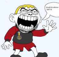 award glasses nate open_mouth speech_bubble stubble teeth text variant:mason years_on_a_bald_man_with_glasses_award yellow_hair // 1125x1083 // 129.2KB