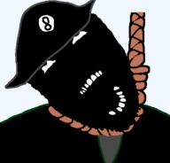 8_ball black devastator green_skin homestuck qa_(soyjak_party) rope snowman variant:bernd war // 451x433 // 13.1KB