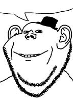 beard clothes ear eyes hat impish smile speech_bubble teeth variant:impish_soyak_ears white // 500x669 // 65.0KB