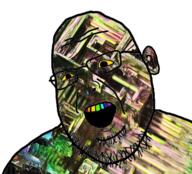 bismuth ear gem gem_skin glasses open_mouth soyjak stubble variant:shotjak // 382x347 // 199.3KB