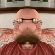 2019 3dgifmaker animated beard closed_mouth clothes distorted ext=gif fat fat_duel glasses irl open_mouth red_tshirt schizo soyboy subvariant:fatjak_irl tshirt variant:fatjak // 250x250 // 4.4MB