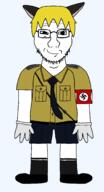 cat_ear glasses hellsing hitler_youth nate nazi_arm_band nazism soyteen stubble yellow_hair // 1104x2035 // 67.5KB