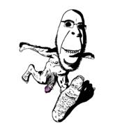 biting_lip black_sclera creepy evil fat foot full_body glasses grin hairy naked naruto_run nsfw ominous penis running shadow soyjak stubble subvariant:hornyson variant:cobson vein veiny_cock // 946x984 // 50.7KB