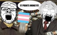 animated doctor dr_soyberg ext=gif laughing money speech_bubble subvariant:dr_soystein text tranny transgender_flag // 409x254 // 108.9KB