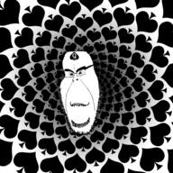 animated biting_lip optical_illusion queen_of_spades spade variant:cobson // 1200x1200 // 1.2MB