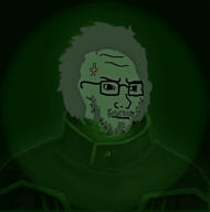 anger_mark clothes concerned fallout father_elijah glasses green_skin grey_hair soyjak stubble variant:soyak video_game // 360x364 // 63.1KB