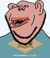 1787 Delaware amerimutt black_sclera brown_skin clothes december december_7 ear flag flag:delaware hair lips mutt open_mouth soyjak state stubble subvariant:impish_amerimutt transparent_background united_states variant:impish_soyak_ears // 685x800 // 77.5KB