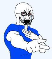 arm blue_shirt crying finger frog pepe pointing redraw selfish_little_fuck transparent transparent_background variant:cryboy_soyjak // 635x723 // 78.0KB