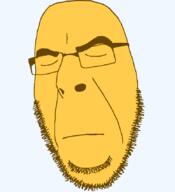 closed_eyes closed_mouth emoticon glasses neutral series:soymoji soyjak stubble variant:cobson yellow yellow_skin // 775x849 // 37.4KB