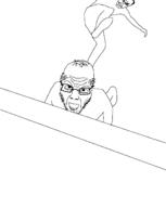 2soyjaks curb_stomp glasses hair open_mouth stubble variant:chudjak variant:curbjak // 1124x1407 // 27.7KB