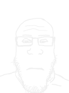 bald closed_mouth forehead_lines glasses half_closed_eyes neutral nose stubble subvariant:neutralplier tired transparent_background variant:markiplier_soyjak white_outline // 600x800 // 13.2KB