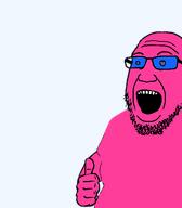 bald beard button doll_(user) glasses open_mouth pink_skin stubble thumbs_up transparent_background variant:thumboy wrinkles // 500x570 // 10.8KB