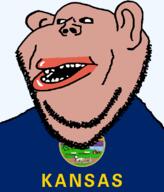 amerimutt animal black_sclera brown_skin clothes cow ear flag flag:kansas hair horse kansas lips mutt open_mouth ship soyjak state stubble subvariant:impish_amerimutt text transparent_background united_states variant:impish_soyak_ears water // 685x800 // 67.7KB