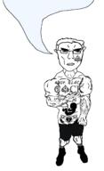 bbc buff clothes queen_of_spades speech_bubble speech_bubble_empty subvariant:chudjak_front subvariant:unbotheredchud tattoo text variant:chudjak vein // 981x1608 // 116.0KB