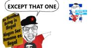 2soyjaks angry arm che_guevara clenched_teeth clothes communism country countrywar ear flag glasses hammer_and_sickle hand hat holding_heart israel judaism kippah necklace pointing sign smile speech_bubble star_of_david stubble subvariant:wholesome_soyjak text variant:feraljak variant:gapejak // 1639x838 // 162.1KB