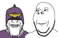 are_you_soying_what_im_soying grin helmet smile subvariant:wholesome_soyjak tuxedo variant:gapejak variant:markiplier_soyjak // 1200x800 // 92.4KB