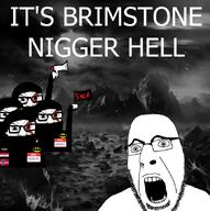 Warrior-Z(user) artist:anonimos balaclava batman brimstone flag:iraq flag:isis flag:norway glasses hell holding_megaphone holding_object iraq isis kratos megaphone nigger niggerhell norway rage snca variant:cobson variant:feraljak // 618x621 // 310.8KB