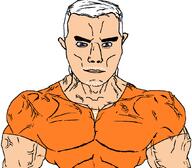 aged_up beard blue_eyes buff chest_hair clothes ear lincoln_loud looking_at_you mustache nickelodeon smile subvariant:chudjak_front subvariant:muscular_chud the_loud_house variant:chudjak vein white_hair // 1061x931 // 56.0KB