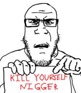 angry artist:soyia_agent disgusted kill_yourself kys nigger sign variant:markiplier_soyjak // 825x948 // 47.6KB