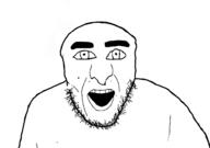 excited open_mouth soyjak stubble teeth variant:unknown // 1534x1079 // 138.8KB