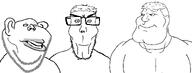 3soyjaks aryan_trio buff closed_mouth clothes ear european_union glasses hair looking_to_the_left looking_to_the_right mcdonalds mexico muscles open_mouth series:aryan_soyjaks smug soyjak stretched_mouth stubble subvariant:euroaryan subvariant:euromutt subvariant:impish_ameriaryan subvariant:impish_amerimutt subvariant:mexiaryan teeth template variant:impish_soyak_ears variant:markiplier_soyjak variant:meximutt // 2162x824 // 58.8KB