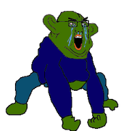 angry animated blue_shirt crying ear fat frog full_body glasses green_skin hair lips monkey_dance pepe variant:chudjak // 255x241 // 22.2KB